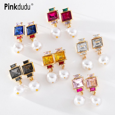 Bông Tai Hợp Kim Dáng Dài Đính Đá Phối Tua Rua Phong Cách Retro Thời Trang Cho Nữ PD1212