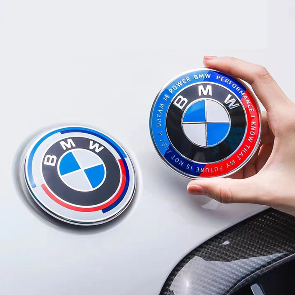 Bộ 4 Nắp Đậy Trục Bánh Xe Hơi 56mm Kỷ Niệm 50 Năm Trang Trí Cho BMW X1 X3 X5 X6 1 Series 3 Series 4 Series 5 Series 6 Series GT