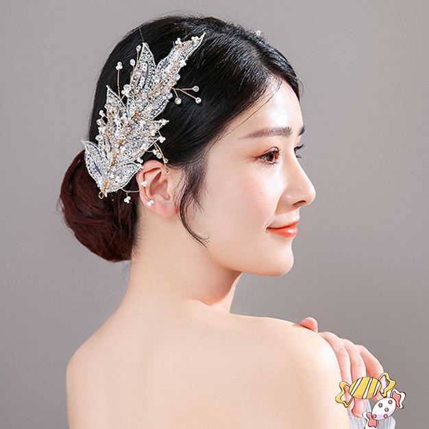 YADORNOS Kẹp Tóc Hình Lông Vũ Và Mạng Che Mặt Thủ Công Cho Cô Dâu Ngày Cưới # 1