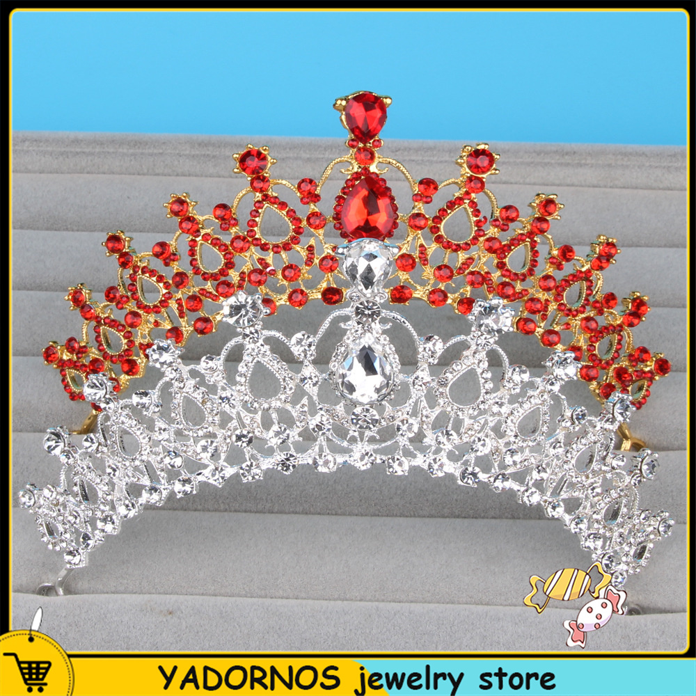 YADORNOS Cài Tóc Hình Vương Miện Đính Pha Lê Sang Trọng Cho Cô Dâu
