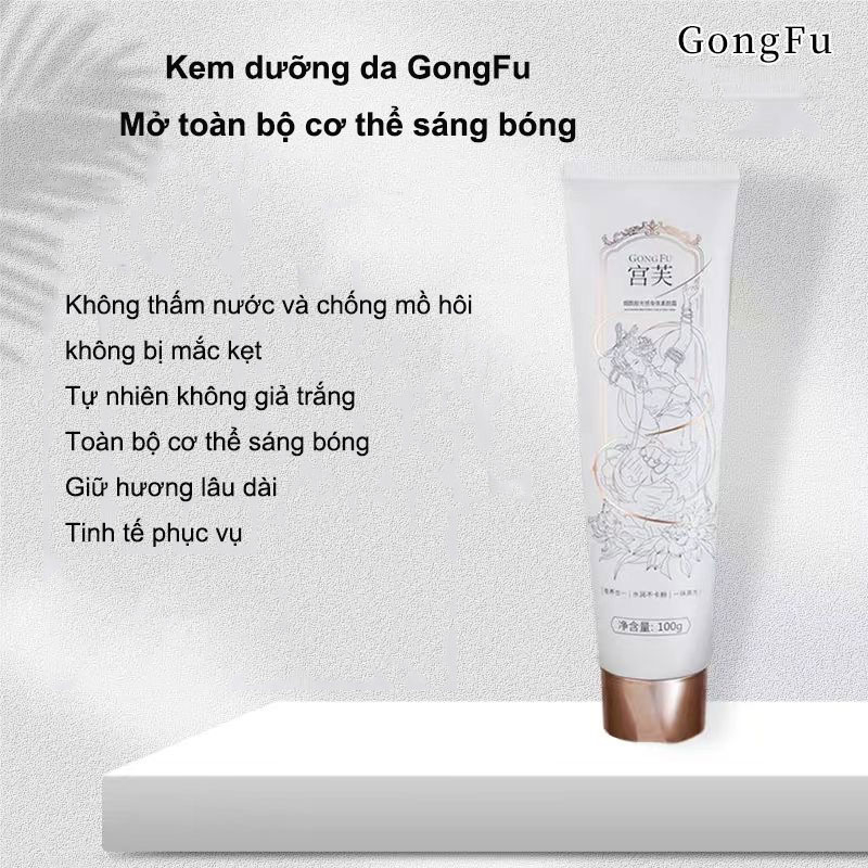 GongFu Kem Lót Toàn Thân Niacinamide Emollient Dưỡng Ẩm Mùa Hè Cho Nam Và Nữ 100g