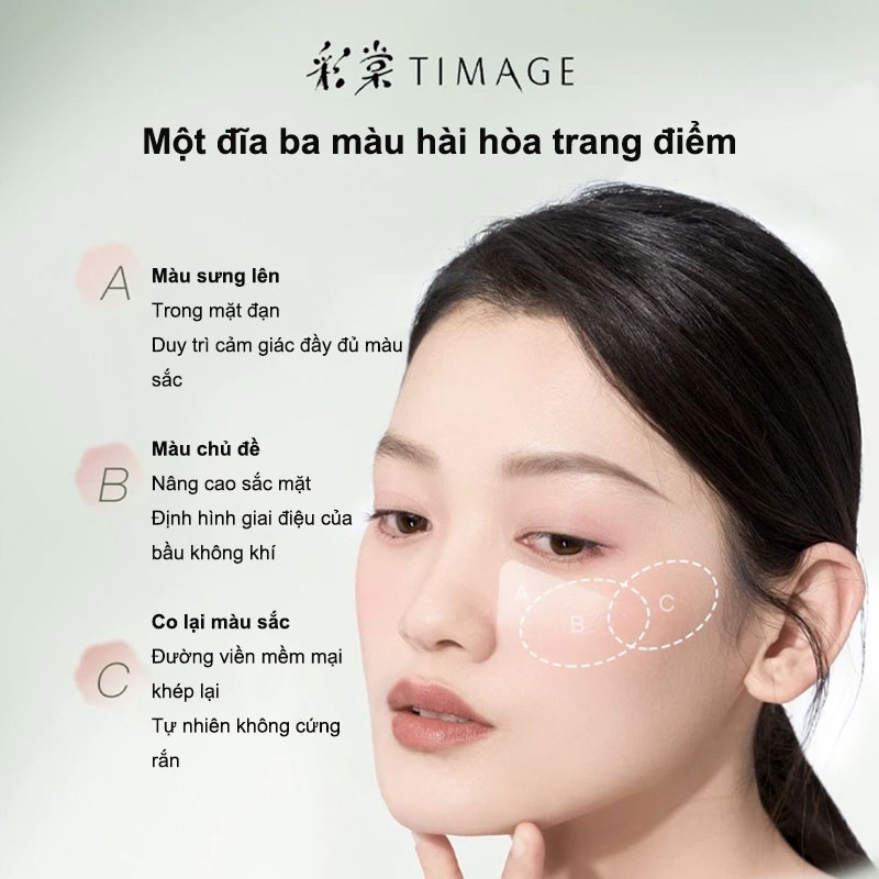 Phấn Má Hồng Dạng Đĩa Màu Tím Làm Sáng Và Phát Triển Cho Gương Mặt TIMAGE
