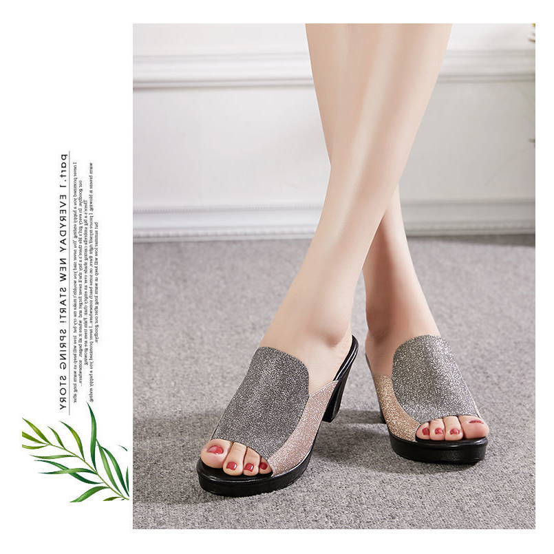 Dép Cao Gót 5-8Cm Chống Trượt Thoải Mái Thời Trang Hàn Quốc Cho Nữ