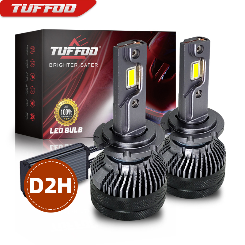 Đèn Pha LED D2H HID Xenon 4300K Ánh Sáng Trắng / Vàng Trắng 6000K 120W 25000LM Cho Xe Hơi