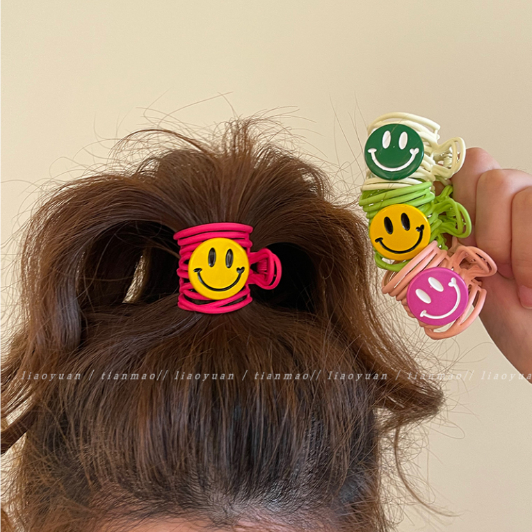 Kẹp Tóc Đuôi Ngựa Hình Mặt Cười Dễ Thương Thời Trang 2023 Cho Bạn Gái