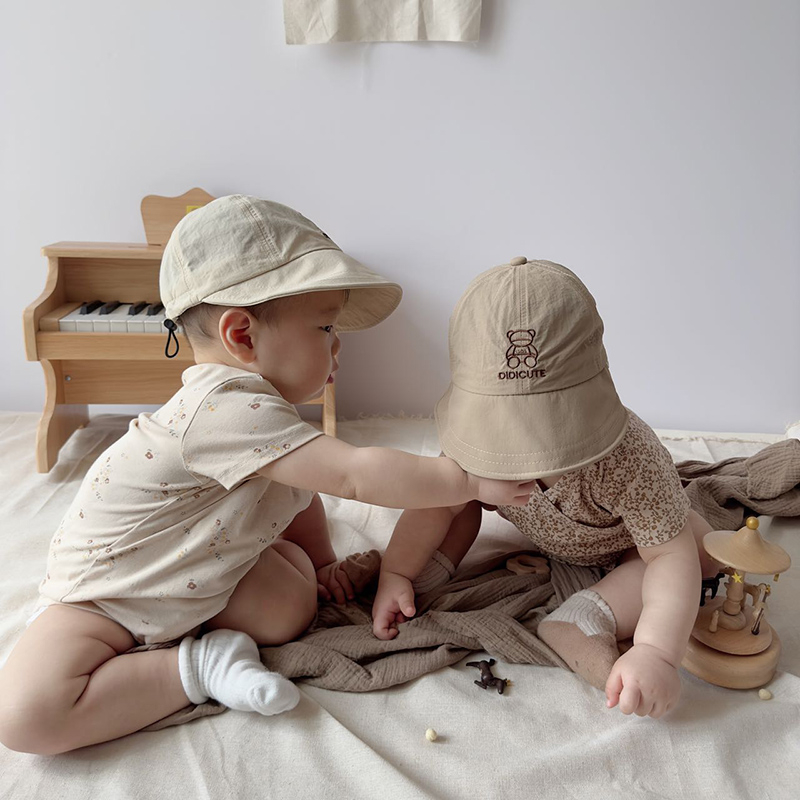 Mũ Bucket Vành Rộng Nhanh Khô Phong Cách Hàn Quốc Thời Trang Mùa Hè Cho Bé