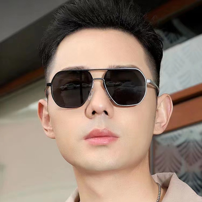 Kính Mát Phân Cực Gọng Kim Loại Thời Trang Cho Nam Nữ