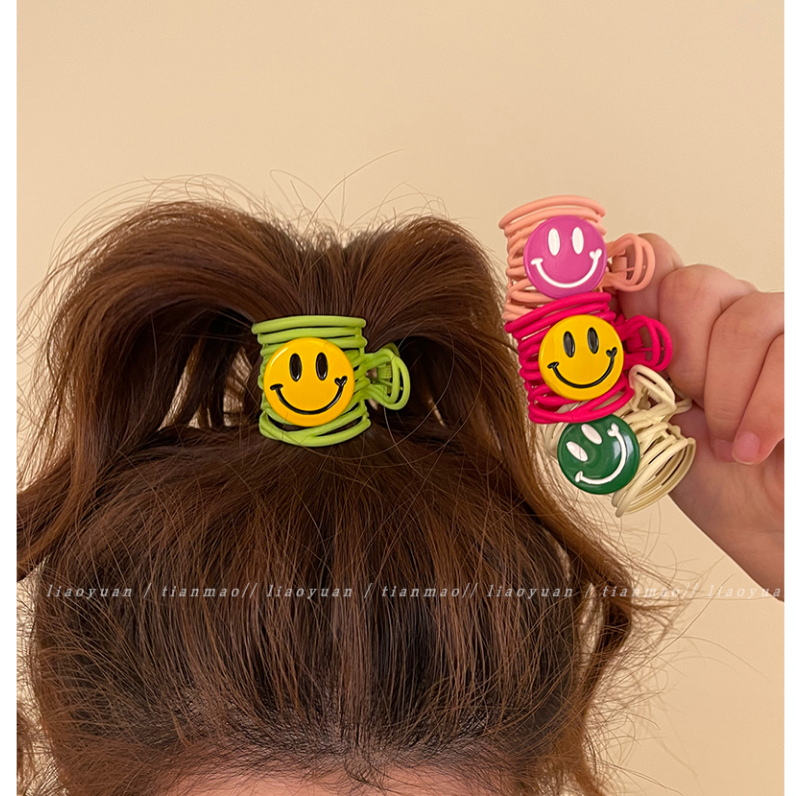 Kẹp Tóc Đuôi Ngựa Hình Mặt Cười Dễ Thương Thời Trang 2023 Cho Bạn Gái