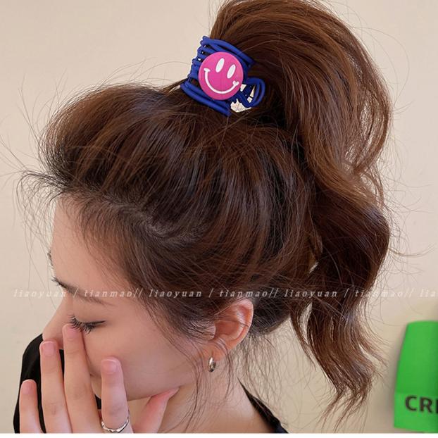 Kẹp Tóc Đuôi Ngựa Hình Mặt Cười Dễ Thương Thời Trang 2023 Cho Bạn Gái