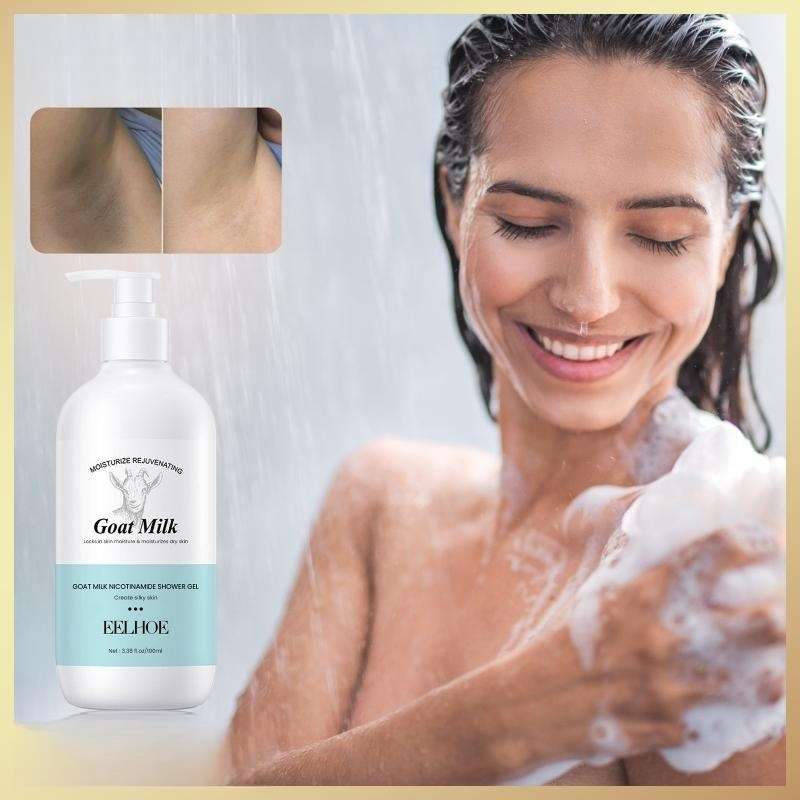 Sữa tắm sữa dê làm trắng da 100ml dưỡng ẩm làm đều màu da lưu hương lâu mềm mịn toàn thân