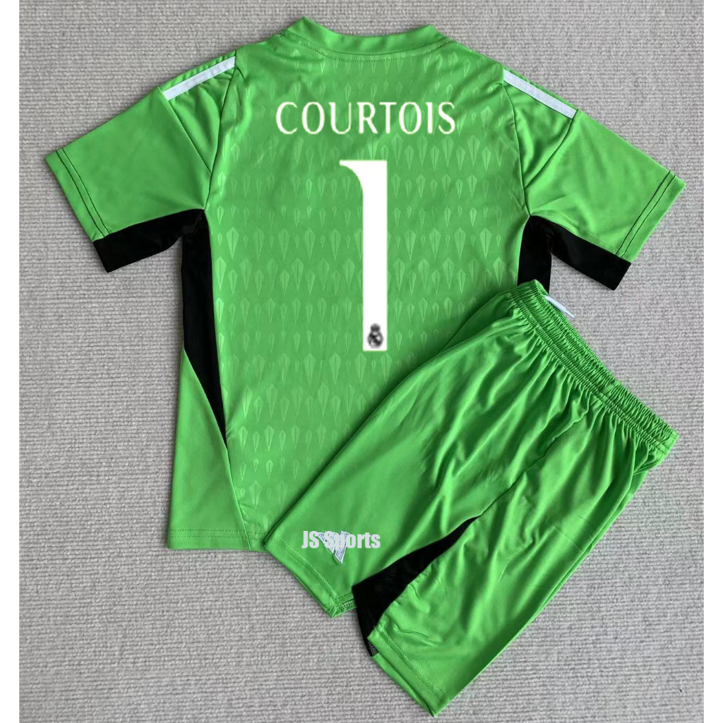 Áo Thun Đá Banh Real Madrid COURTOIS 2023 / 24 Cho Bé 3-15 Tuổi