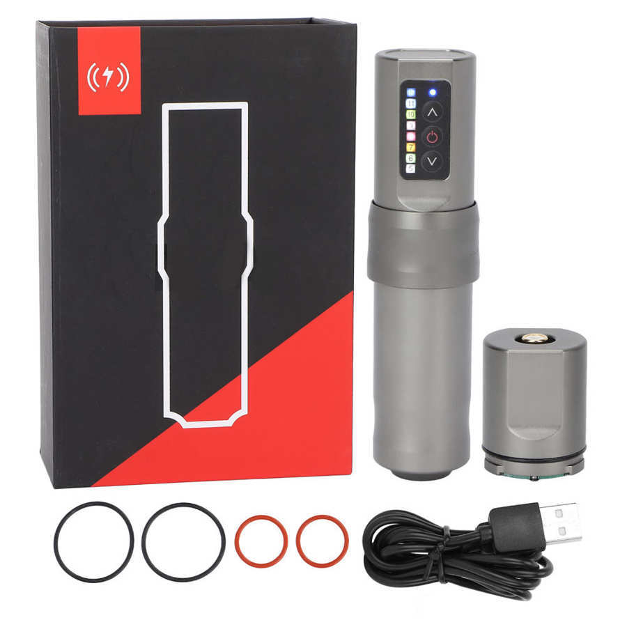 Máy Xăm 2 Trong 1 Không Dây Hợp Kim Nhôm Động Cơ Xoay Đổ Bóng Lót