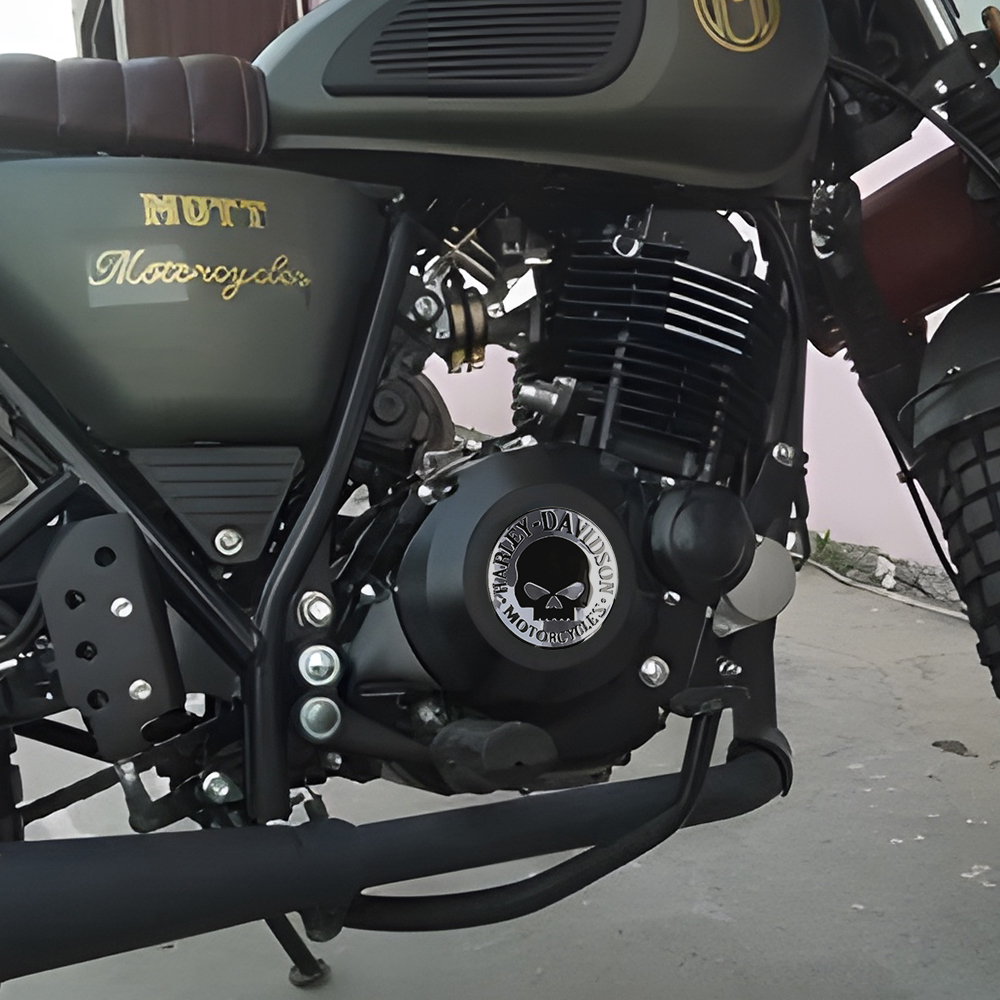 Đề Can Kim Loại Hình Đầu Lâu Cá Tính Dán Trang Trí Nắp Bình Xăng Xe Mô Tô Harley-Davidson