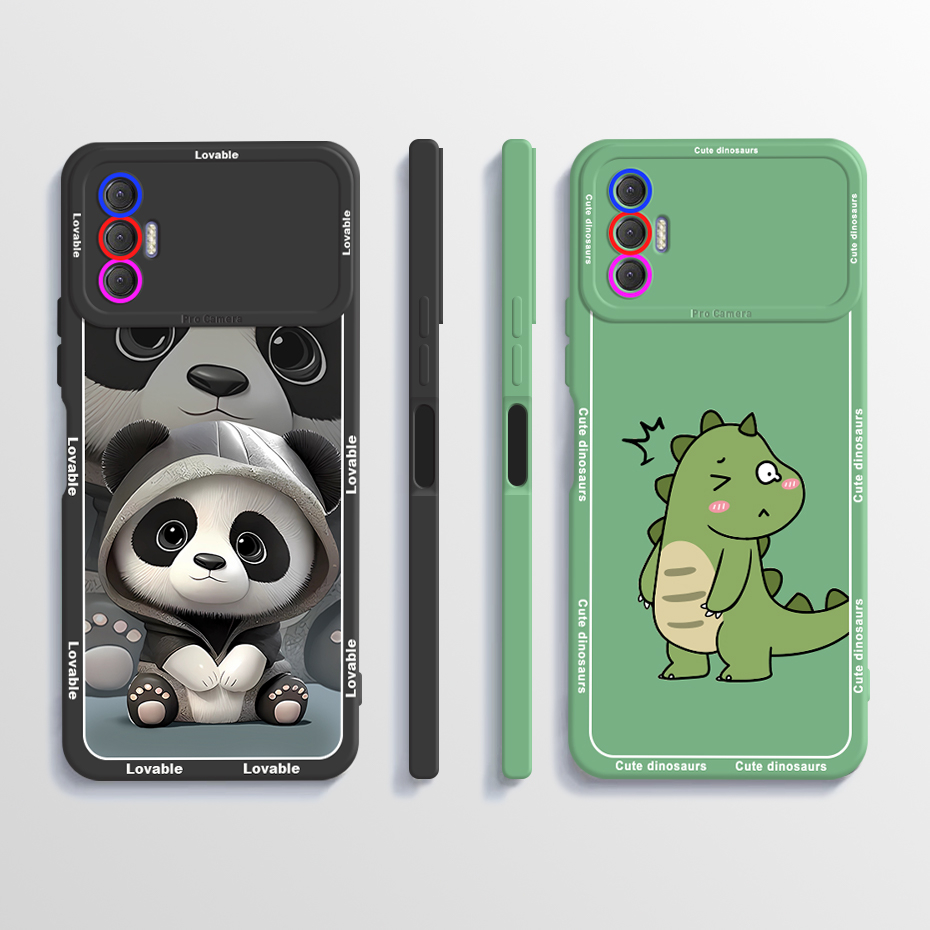 Ốp Điện Thoại Silicon TPU Mềm Hình Khủng Long Chống Sốc Cho Tecno Spark 8P 8 P 2021 6.6 inch Spark 8