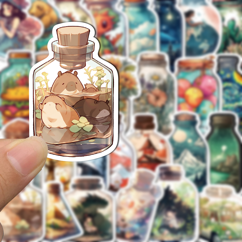 Bộ 50 Miếng Dán Hoạt Hình Chống Nước Trang Trí Điện Thoại / Máy Tính