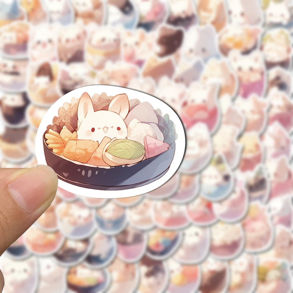 Set 50 / 100 Sticker Dán Trang Trí Điện Thoại / Máy Tính Chống Thấm Nước Họa Tiết Hoạt Hình Dễ Thương