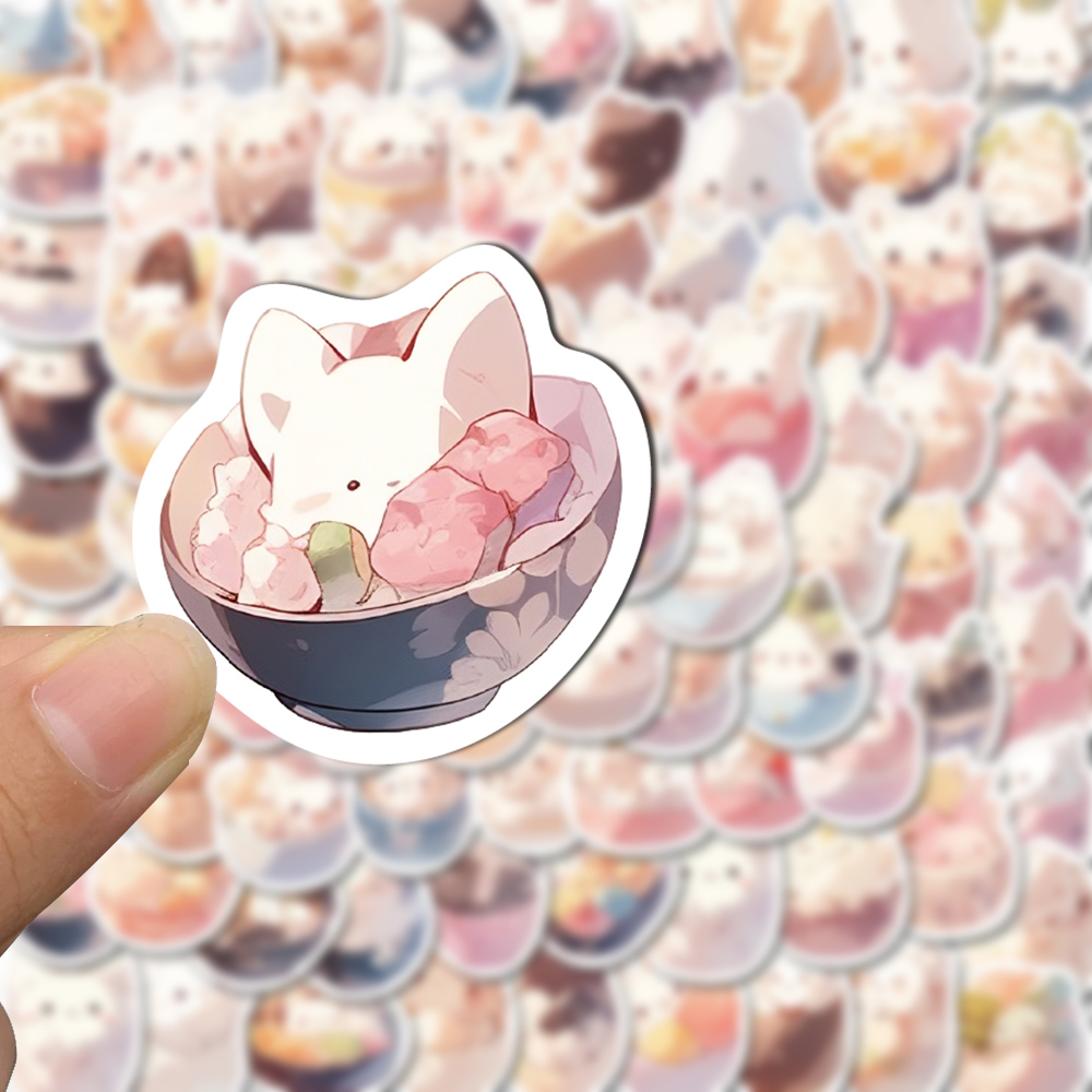 Set 50 / 100 Sticker Dán Trang Trí Điện Thoại / Máy Tính Chống Thấm Nước Họa Tiết Hoạt Hình Dễ Thương