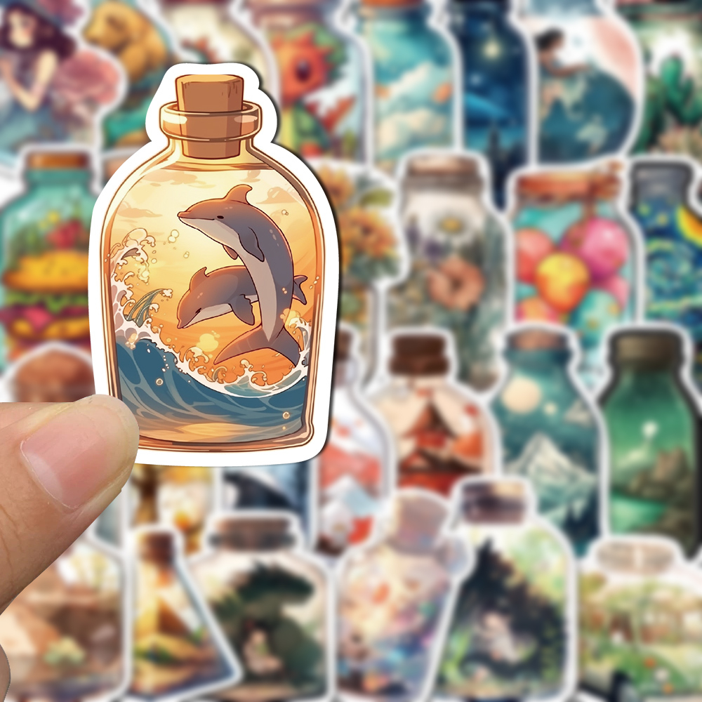 Bộ 50 Miếng Dán Hoạt Hình Chống Nước Trang Trí Điện Thoại / Máy Tính