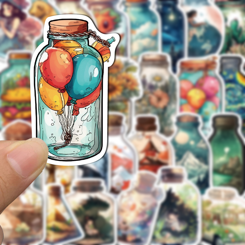 Bộ 50 Miếng Dán Hoạt Hình Chống Nước Trang Trí Điện Thoại / Máy Tính