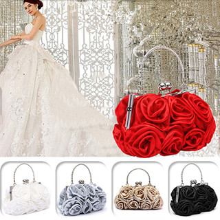 Túi clutch cầm tay mẫu hoa hồng thanh lịch cho nữ