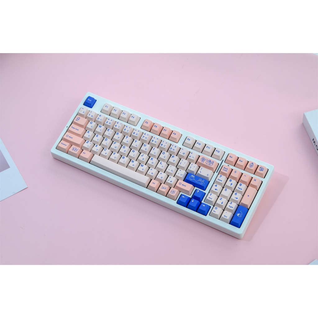 GMK POCO Keycaps, 129 Phím Keycaps PBT Cherry Profile DYE-SUB Cá Tính Keycaps GMK Cho Bàn Phím Cơ
