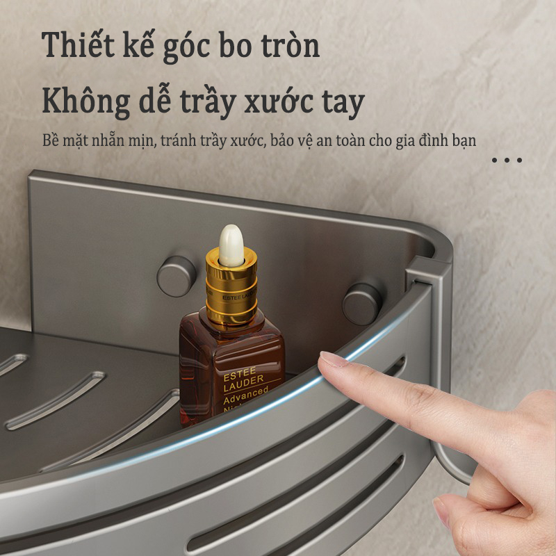 MEIDOO Giỏ Đựng Đồ Hình Tam Giác Gắn Góc Tường Nhà Tắm Tiện Dụng Giá để sữa tắm