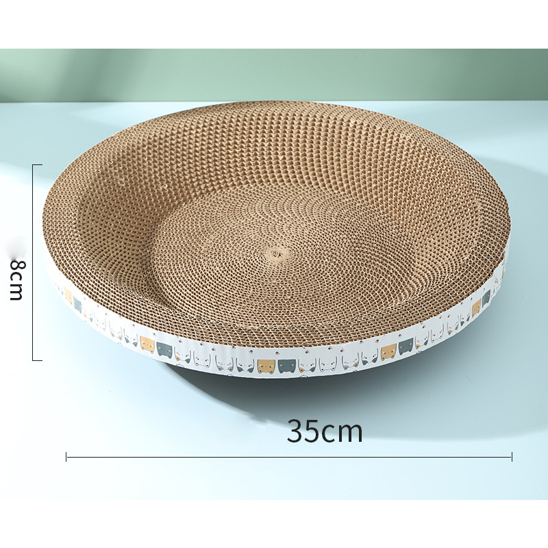 Bàn cào móng cho mèo 35*8cm - Ổ cào móng hình tròn cho mèo chống trầy xước