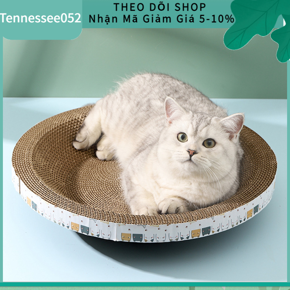 [Hàng Sẵn] Bàn cào móng cho mèo 35*8cm - Ổ cào móng hình tròn cho mèo chống trầy xước【Tennessee052】