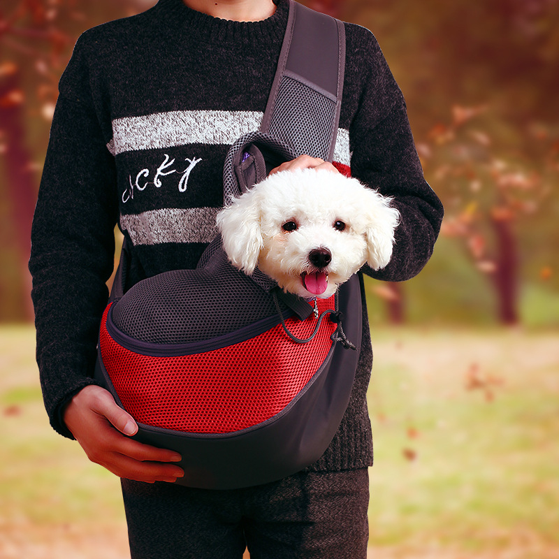KKPETS Pet Sling Lưới thoáng khí Portable Single Shoulder Bag Dog Carrier cho du lịch ngoài trời