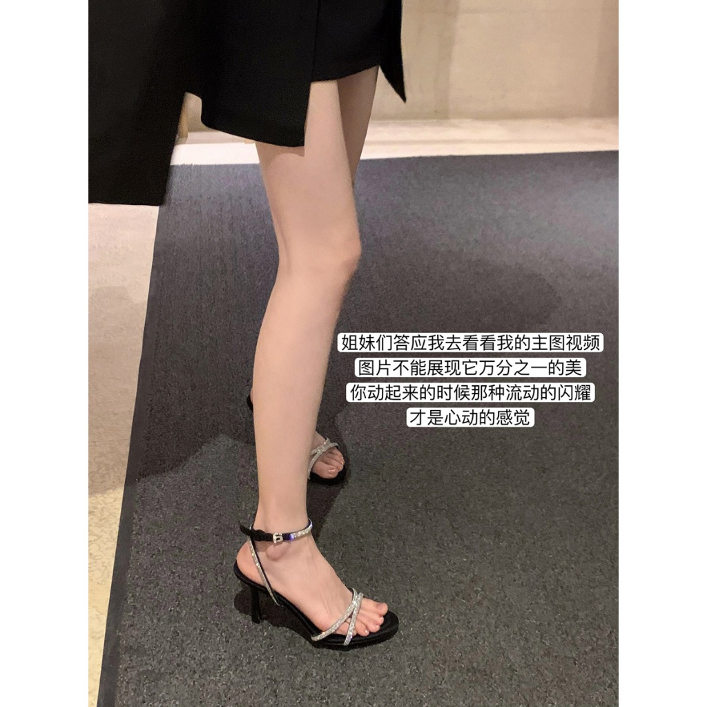 CHUJIE giày cao gót Sandal Cao Gót Hở Ngón Thiết Kế Mới Thời Trang Dành Cho Năm 2024 26Z23062002