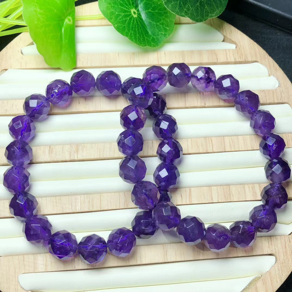 Vòng Tay Đá Thạch Anh Tím Tự Nhiên Thời Trang Dễ Phối Đồ diy