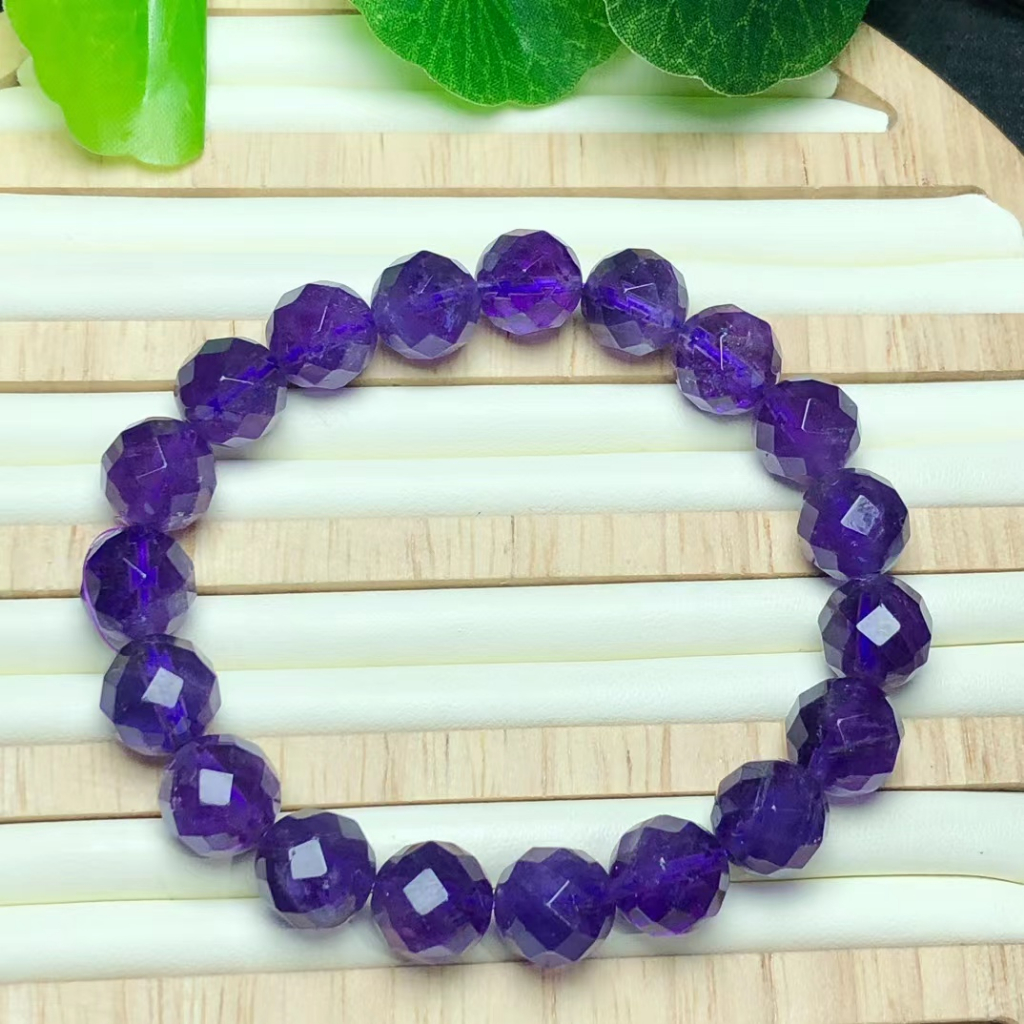 Vòng Tay Đá Thạch Anh Tím Tự Nhiên Thời Trang Dễ Phối Đồ diy