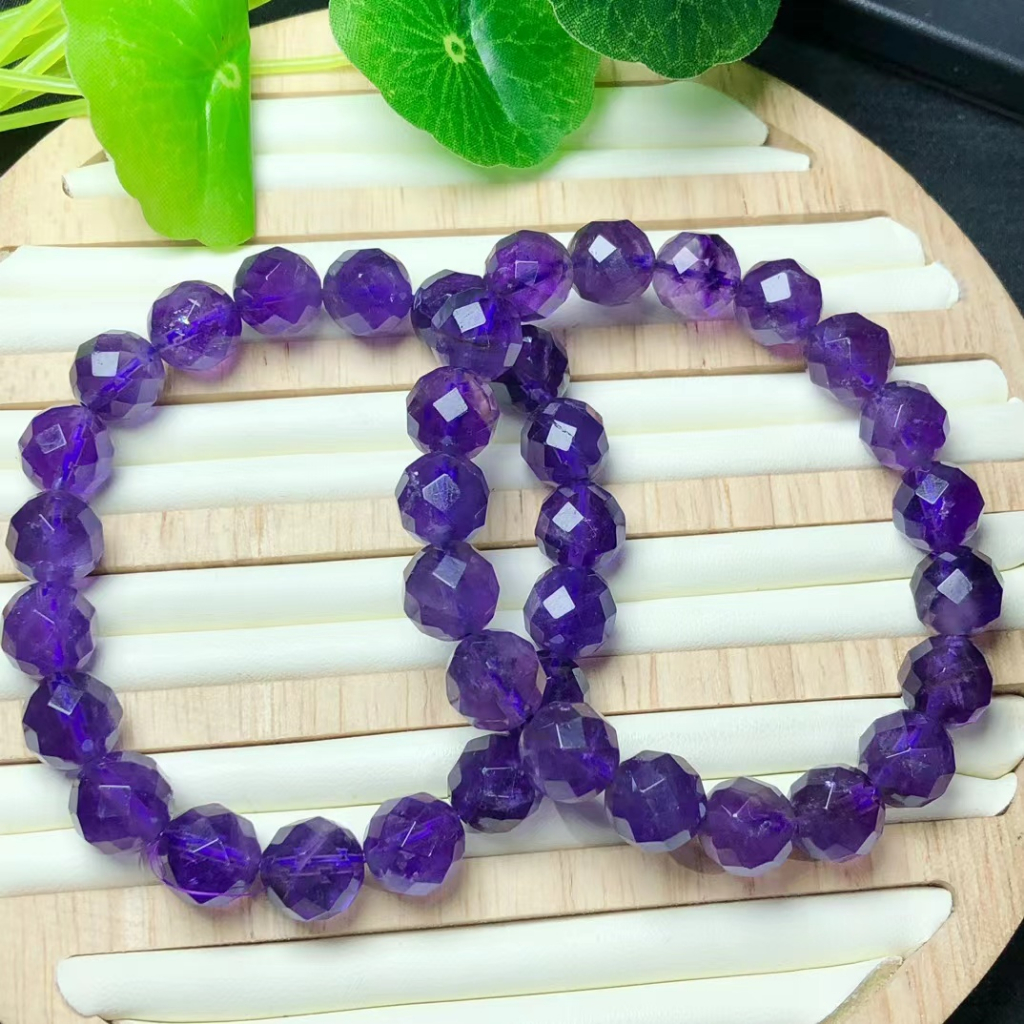 Vòng Tay Đá Thạch Anh Tím Tự Nhiên Thời Trang Dễ Phối Đồ diy