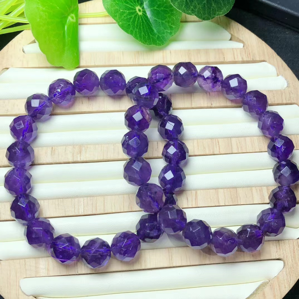 Vòng Tay Đá Thạch Anh Tím Tự Nhiên Thời Trang Dễ Phối Đồ diy