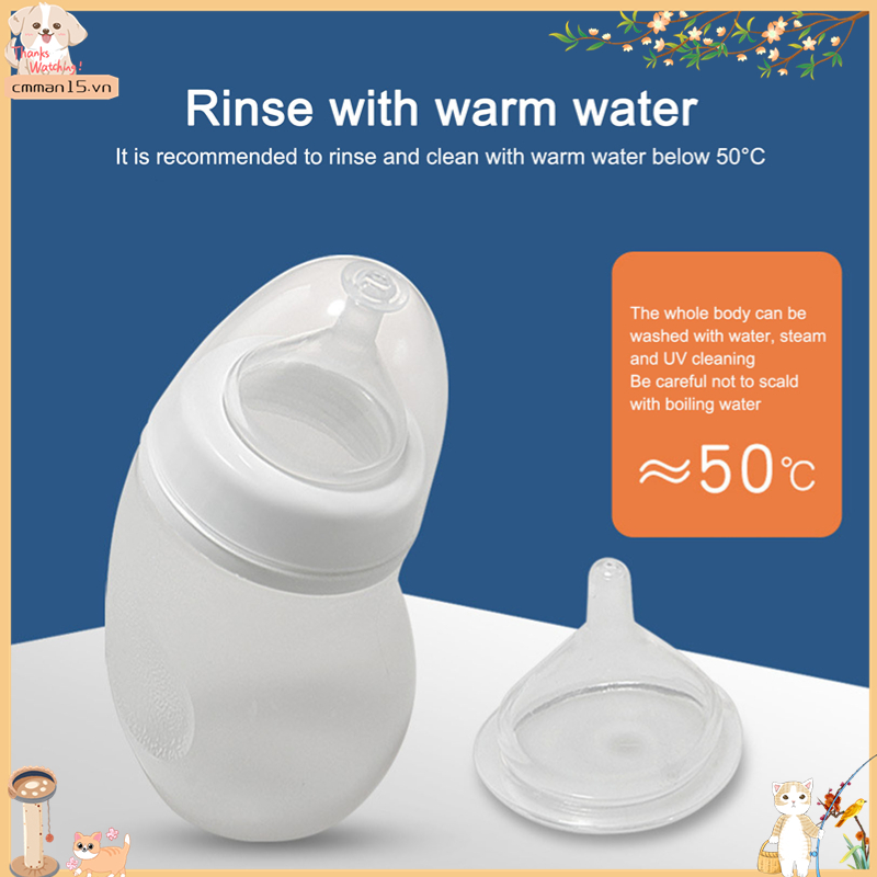 Phổ biến Bình Ăn Cho Thú Cưng Chuyên Nghiệp Núm Vú Silicone Mềm Cong Điều Dưỡng Bộ Dụng Cụ Bé Sơ Sinh Mèo Con Chó