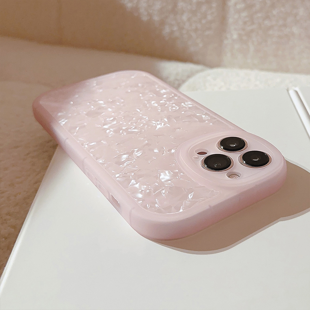 Ốp Điện Thoại Màu Hồng Lấp Lánh Chống Sốc Cho iPhone 14 / 13 / 12 / 11 / XS / 8P / 7