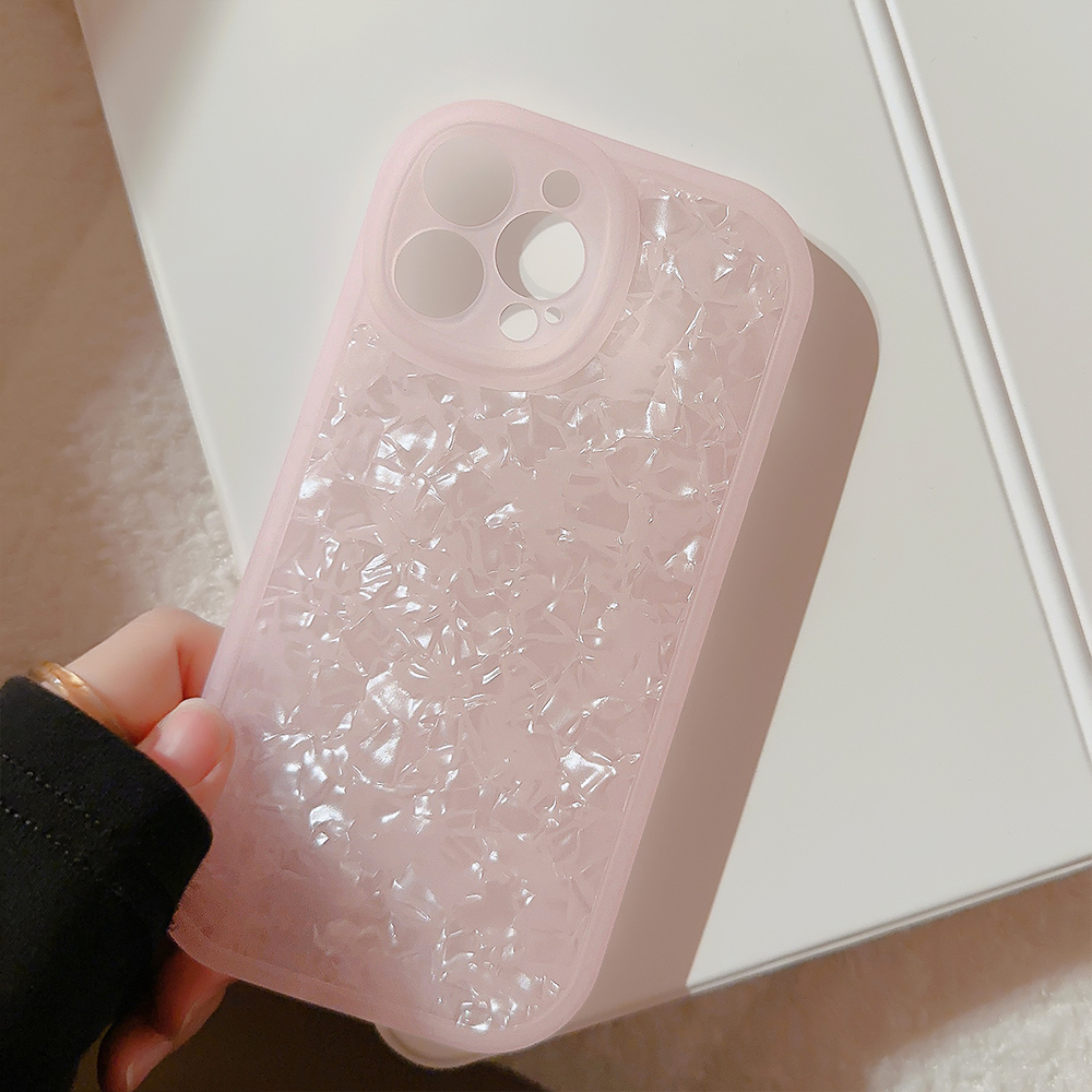 Ốp Điện Thoại Màu Hồng Lấp Lánh Chống Sốc Cho iPhone 14 / 13 / 12 / 11 / XS / 8P / 7