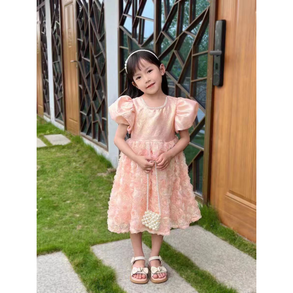 Đầm Công Chúa Mùa Hè 2023 Tay Phồng Siêu Cổ Tích Mẫu 23 Seckill Influencer Thời Trang Mùa Hè Mới Cho Bé Gái