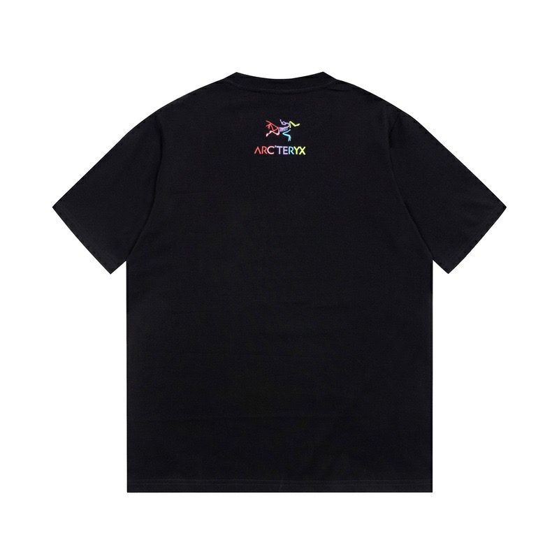 Áo Thun Cotton Tay Ngắn Cổ Tròn Dáng Rộng In Chữ ARC 'TER Thời Trang Cho Nam Và Nữ