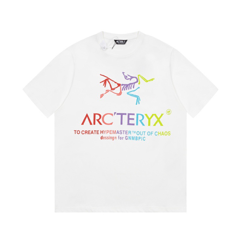 Áo Thun Cotton Tay Ngắn Cổ Tròn Dáng Rộng In Chữ ARC 'TER Thời Trang Cho Nam Và Nữ