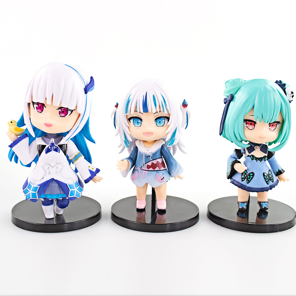 Set 6 Mô Hình Nhân Vật Phim Hoạt Hình The Gawr Gura 10cm