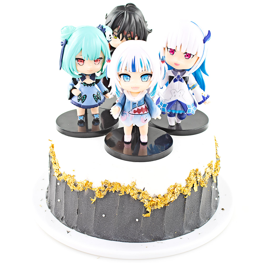 Set 6 Mô Hình Nhân Vật Phim Hoạt Hình The Gawr Gura 10cm