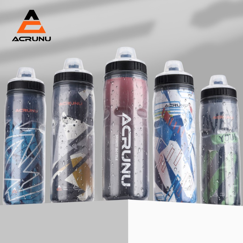 ACRUNU Bình nước dành cho xe đạp 600ml Chất liệu cấp thực phẩm Phụ kiện xe đạp siêu nhẹ chống bụi 36g