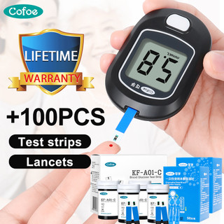 Bộ Máy Đo Huyết Áp Cofoe + 100 Que Thử Điện + Lancets