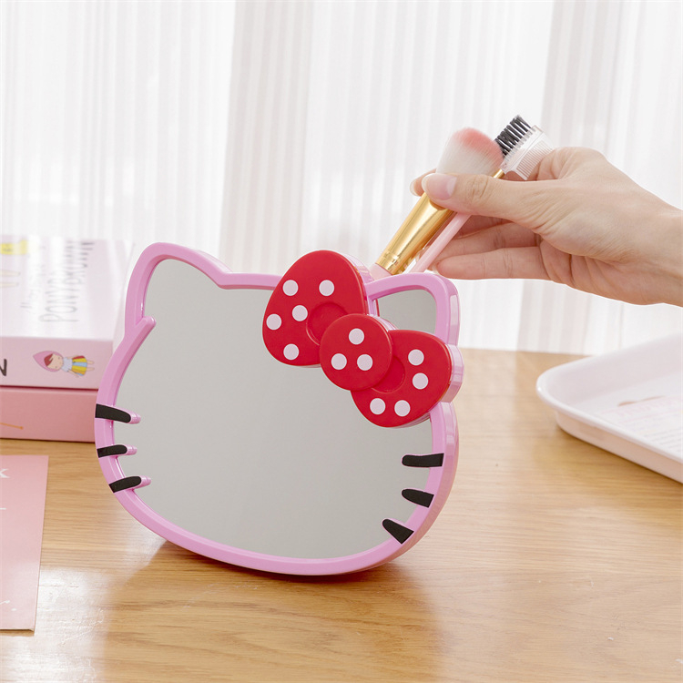 Gương Trang Điểm Để Bàn Kèm Hộp Đựng Họa Tiết Hello Kitty