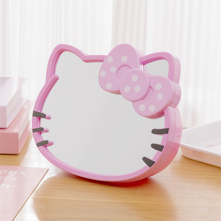 Gương Trang Điểm Để Bàn Kèm Hộp Đựng Họa Tiết Hello Kitty