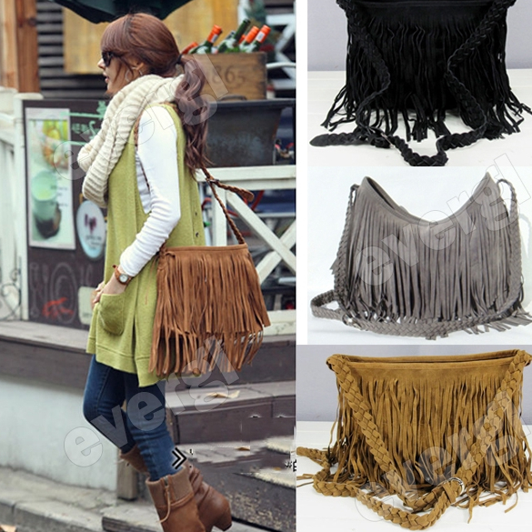 Túi Đeo Chéo Tua Rua Thời Trang Cho Nữ