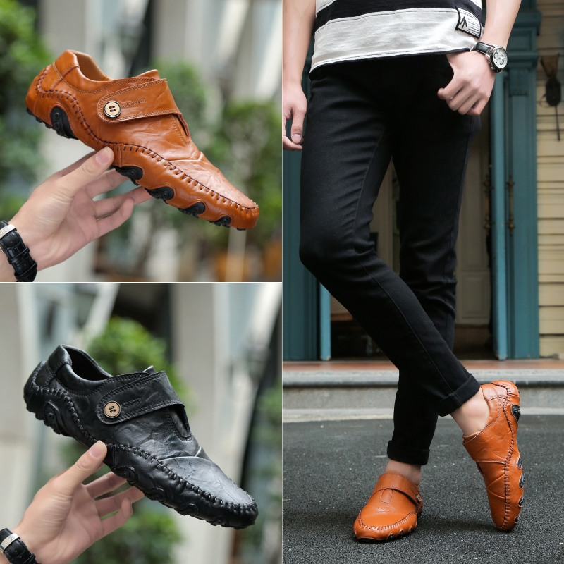 Giày Lười Da Thật Size Lớn 38-47 Thời Trang Cho Nam