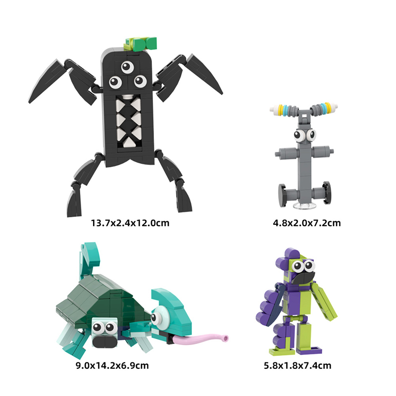 Ông Buildmoc Garten of Garten Banban 3Màu 3 Bộ Đồ Chơi Lắp Ráp Nhân Vật Anime Kabob Man / The Jester / Tamataki & Chamataki / Nabnaleena 277 Mảnh