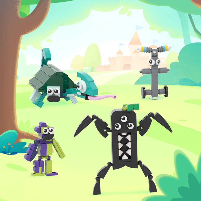 Ông Buildmoc Garten of Garten Banban 3Màu 3 Bộ Đồ Chơi Lắp Ráp Nhân Vật Anime Kabob Man / The Jester / Tamataki & Chamataki / Nabnaleena 277 Mảnh